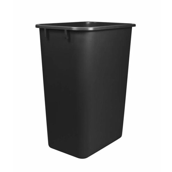 Storex Plastic Rectangular Waste Basket, 15-1/4" L X 11" W X 20" H, Black