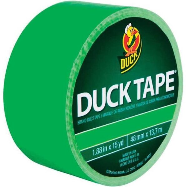 Duck Brand Color Duct Tape,48mm X13.71m, Single Roll - Neon Green